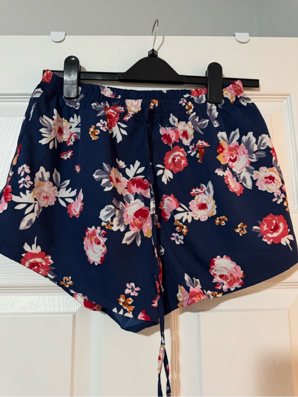 Ardene Navy Floral Drawstring Athletic Shorts